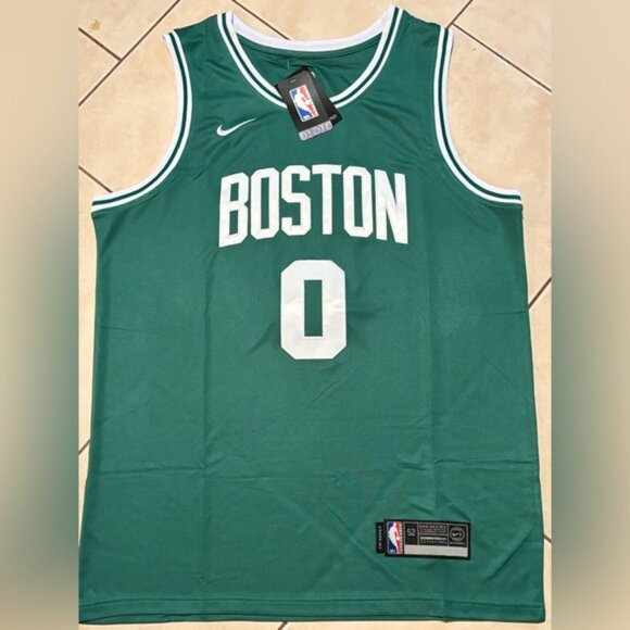 Boston Celtics Jayson Christopher Tatum Jr. # 0 Jersey Green/White , Unisex - Picture 11 of 12